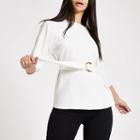 River Island Womens White Belted Tunic Top