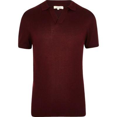 River Island Mens Revere Collar Slim Fit Polo Shirt