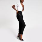 River Island Womens White Ruched One Shoulder Bodysuit