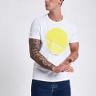 River Island Mens Jack And Jones Core White Print T-shirt