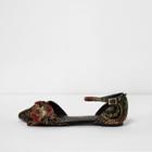 River Island Womens Floral Jacquard Pointed Two Part Shoes