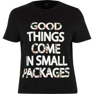 River Island Womens Petite 'good Things' Print T-shirt