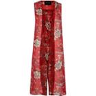 River Island Womens Floral Print Sleeveless Duster Coat