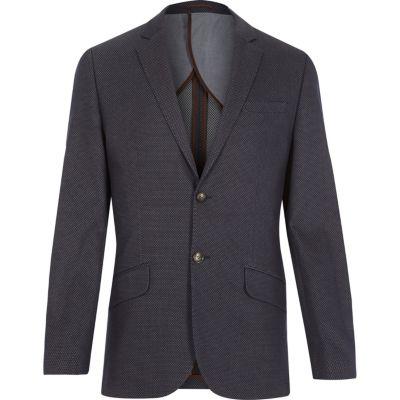 River Island Mens Jacquard Weave Slim Suit Jacket