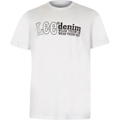 River Island Mens Big And Tall White Lee T-shirt