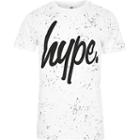 Mens Hype White Speckle Print T-shirt
