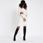 River Island Womens Knit Off The Shoulder Longline Sweater
