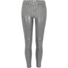 River Island Womens Metallic Amelie Super Skinny Jeans