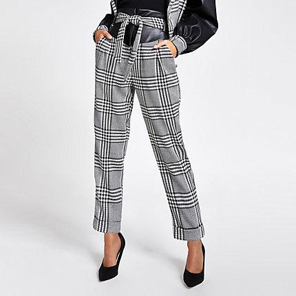 River Island Womens Corduroy High Rise Tapered Trousers