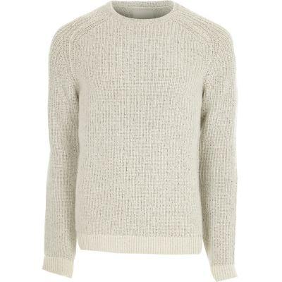 River Island Mens Raglan Sleeve Fisherman Jumper