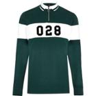 River Island Mens Tipped Slim Fit Rugby Polo Shirt