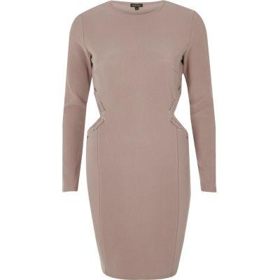 River Island Womens Cut Out Eyelet Bodycon Dress