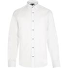 River Island Menswhite Smart Metal Button Slim Shirt