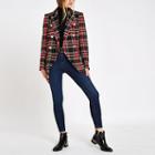 River Island Womens Check Double Breasted Tux Jacket