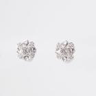 River Island Womens White Diamante Clip On Earrings