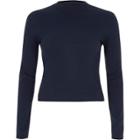 River Island Womens Rib High Neck Long Sleeve Top