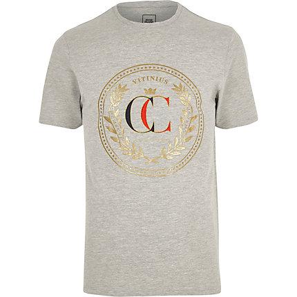 River Island Mens Marl Printed Slim Fit T-shirt