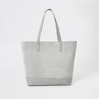 River Island Womens Leather Croc Embossed Shopper Tote Bag