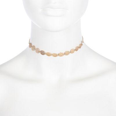 River Island Womens Gold Tone Filigree Choker