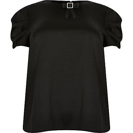 River Island Womens Plus Diamante Bow Top