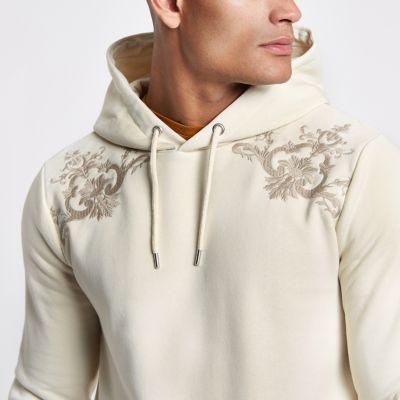 River Island Mens Baroque Slim Fit Hoodie