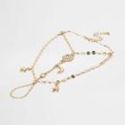 River Island Womens Gold Tone Charm Hand Chain