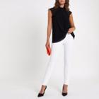 River Island Womens Twist Neck Frill Sleeve Top