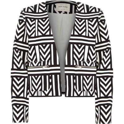 River Island Womens Geometric Print Tailored Boxy Jacket