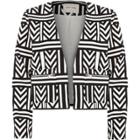 River Island Womens Geometric Print Tailored Boxy Jacket