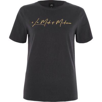 River Island Womens 'la Moderne' Foil Print Fitted T-shirt