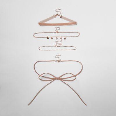 River Island Womens Multi Row Choker Pack