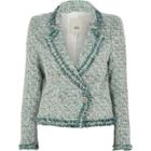River Island Womens Boucle Double-breasted Trophy Jacket