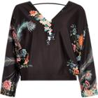 River Island Womens Oriental Print V-neck Top