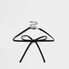 River Island Womens Velvet Bow Choker