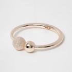 River Island Womens Rose Gold Tone Ball Cuff Bracelet