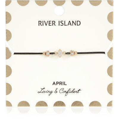 River Island Womens White April Birthstone Bracelet