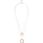 River Island Womens Gold Tone Layer Hexagon Necklace