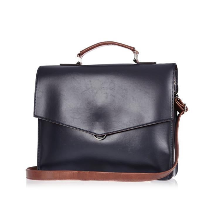 River Island Mensnavy Smart Envelope Workbag