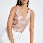 River Island Womens Metallic Tone Bar Back Vest
