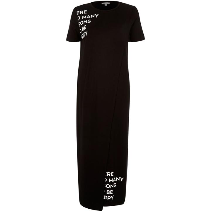 River Island Womens Slogan Print Maxi T-shirt Dress