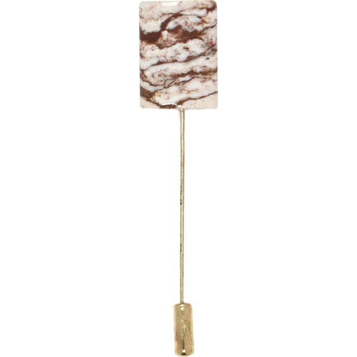 River Island Mensbrown Lapel Pin