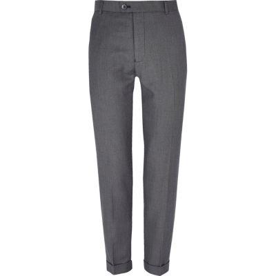 River Island Mens Textured Skinny Suit Pants