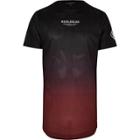 River Island Mensblack Faded Mesh 'worldwide' T-shirt