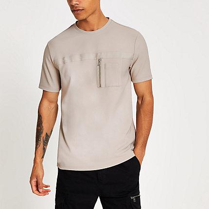 River Island Mens Maison Riviera Slim Fit Utility T-shirt