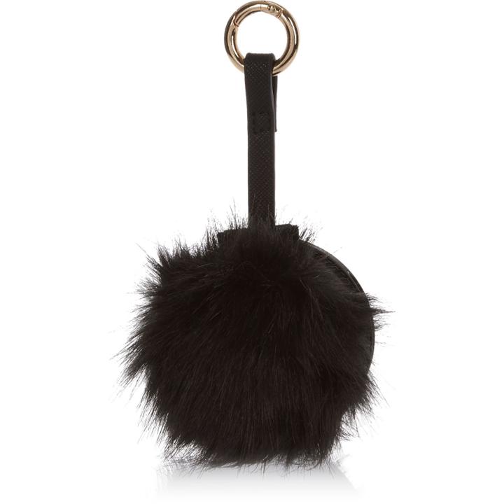 River Island Womens Pom Pom Mirror Keyring