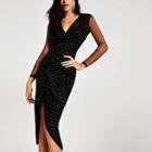 River Island Womens Forever Unique Mesh Wrap Midi Dress