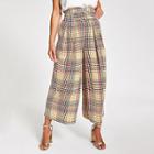 River Island Womens Petite Check Cropped Trousers