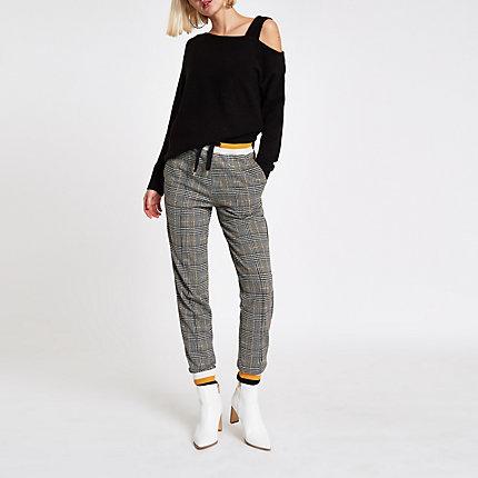 River Island Womens Asymmetric Shoulder Knit Jumper