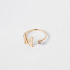 River Island Womens Gold Tone 'm' Initial Ring