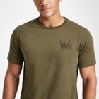 River Island Mens Slim Fit Rhinestone Crown T-shirt